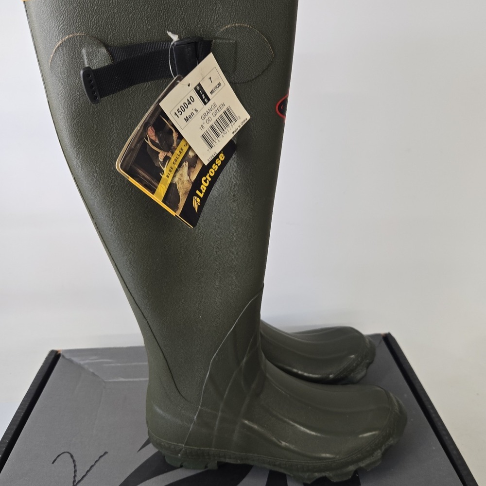 LACROSSE GRANGE 18" OD GREEN HUNT BOOTS 150040 - NEW Size 7 M